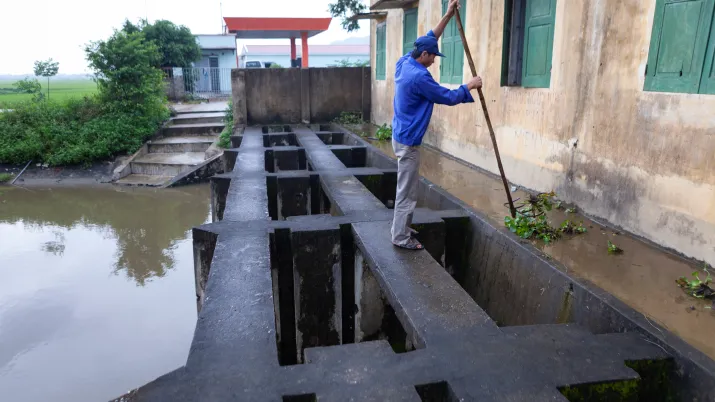 Soulages, eau, tuyau, Vietnam, Asie