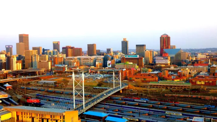 paysage urbain, immeubles, Johannesburg, Afrique du Sud