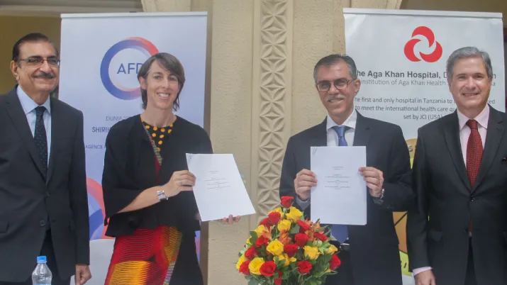 Aga Khan Health Service, Tanzania and agence francaise de developpement (afd)  sign an agreement to establish an infectious disease unit in Dar es Salaam and Mwanza