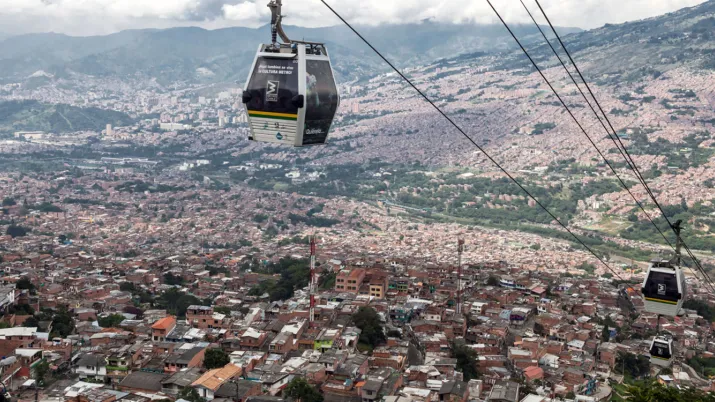 Métro-câble de la ville de Medellín