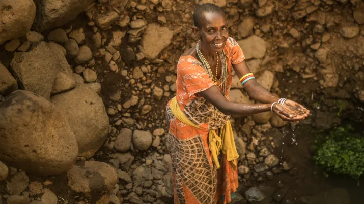 A samburu woman at Kenya well AFD Water