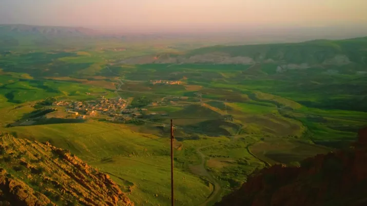 Vue de la plaine de Ninive, dans le nord de l'Irak © Levi Clancy