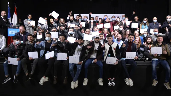 Chantier-école : des jeunes restaurent une maison traditionnelle à Beyrouth touchée par l’explosion du 4 août, AFD-IECD