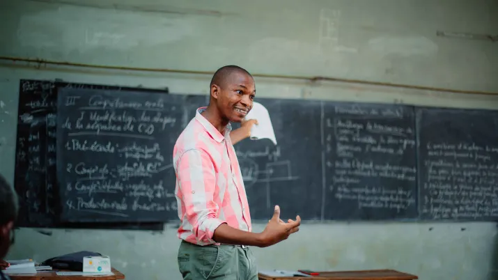 justin Gafura en séance de formation