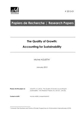 The Quality of Growth: Accounting for Sustainability