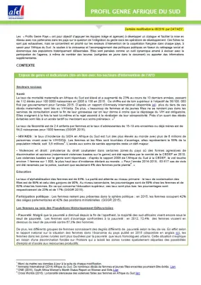 Profil Genre Afrique couverture