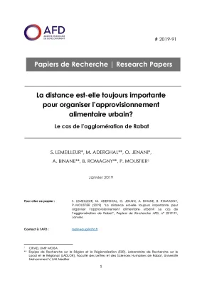 Approvisionnement alimentaire urbain Rabat_couv