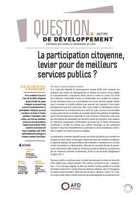 Participation - citoyenne - levier - services publics