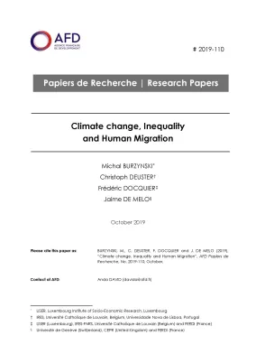 Climate change, Inequality and Human Migration_couv