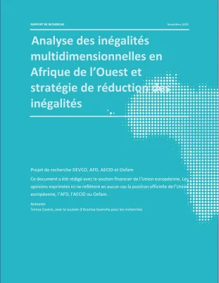 Analyse des inégalités multidimensionnelles en Afrique de l’Ouest et stratégie de réduction des inégalités