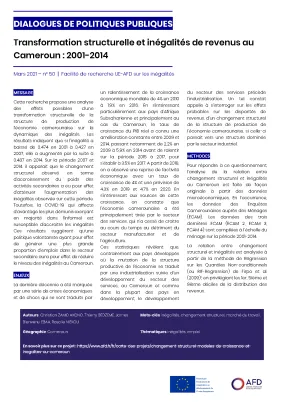 Dialogues de politiques publiques de l'AFD - Facilité de recherche sur les inégalités