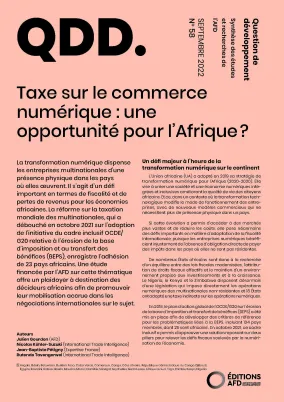 QDD 58 : Taxe sur le commerce numérique : une opportunité pour l’Afrique ?