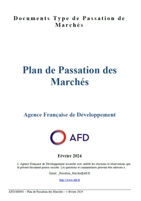 document type passation de marchés afd