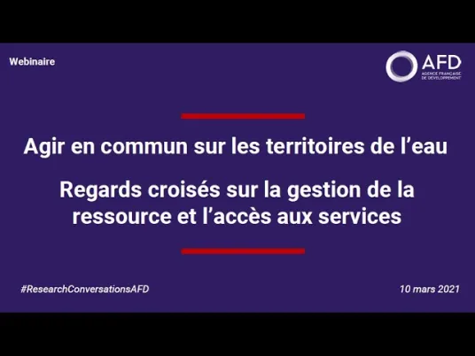 Agir en commun sur les territoires de l’eau