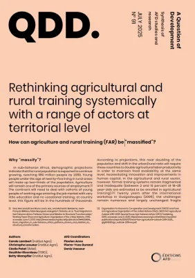 QDD N°91 : Rethinking agricultural and rural training systemically with a range of actors at territorial level
