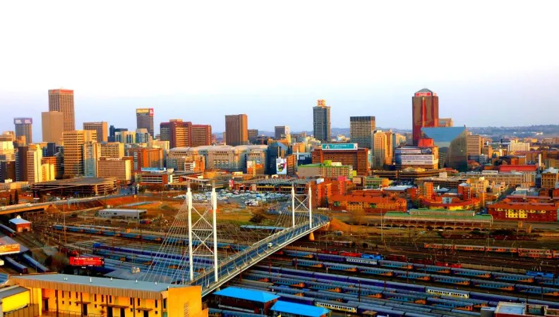 paysage urbain, immeubles, Johannesburg, Afrique du Sud