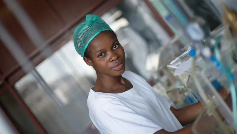 enfermeira, hospital Ngaliema, Kinshasa, RDC, Wilcocq