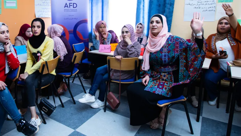 Amal classroom training session for women