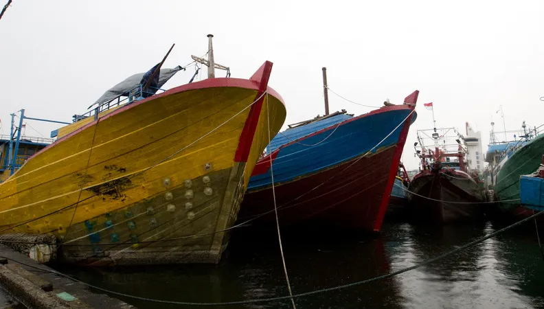 Des bateaux de pêche en Indonésie 
