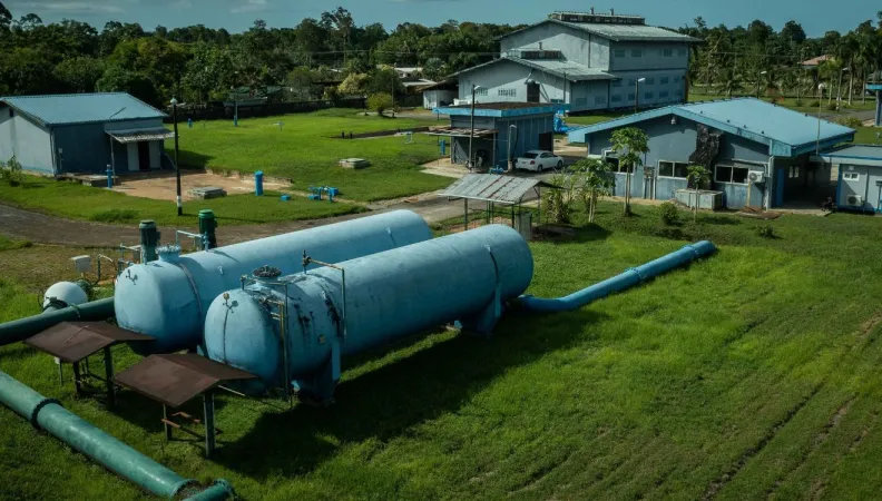 Station traitement des eaux au Suriname