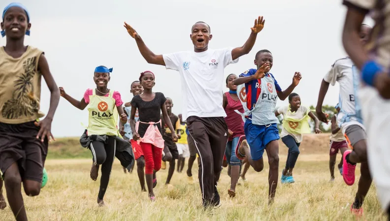 students playing sport Burundi 
