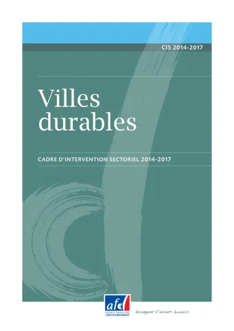 Cadre d'intervention : villes durables