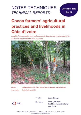 Cocoa farmers’ agricultural practices and livelihoods in Côte d’Ivoire