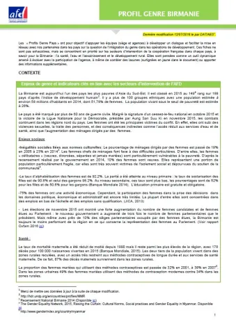 Profil Genre Asie couverture