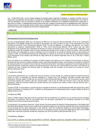 Profil Genre Proche et Moyen-Orient couverture