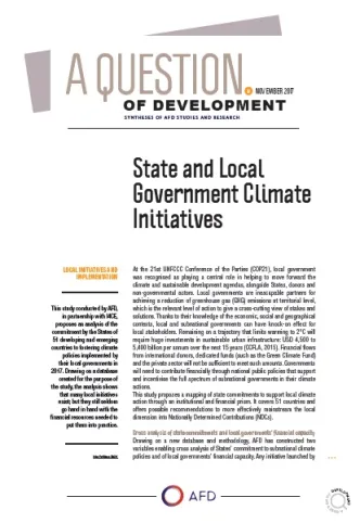 state local government climate initiatives