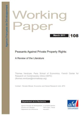 Peasants Against Private Property Rights: A Review of the Literature