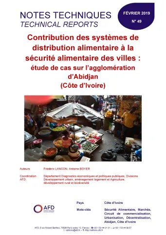 Etude sur la contribution des systèmes de distribution alimentaire à la sécurité alimentaire des villes en RCI