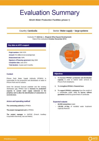 Evaluation Summary - Evaluation of  Niroth Water Production Facilities project (phase 1) 