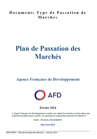 document type passation de marchés afd