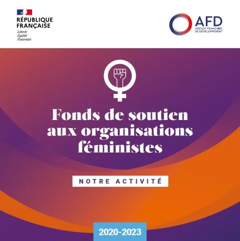 Infographie - Notre activité en faveur du Fonds de soutien aux organisations féministes 2020-2023