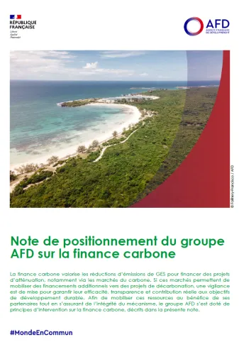 note de posiitonnement AFD finance carbone