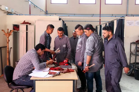 Vocational training, welding, Tunisia
