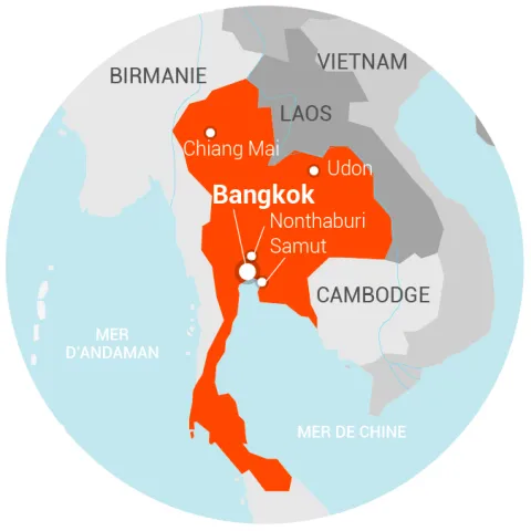 Carte Thaïlande