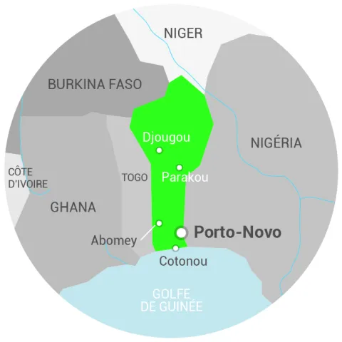 Carte Bénin