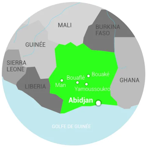 Carte Côte d’Ivoire