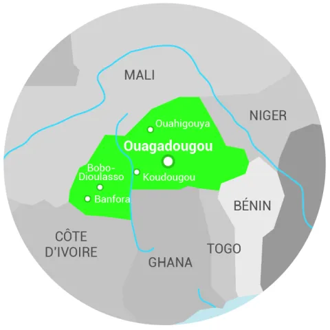Carte Burkina Faso