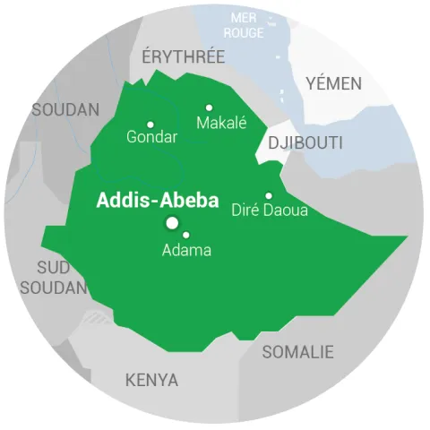 Carte Éthiopie