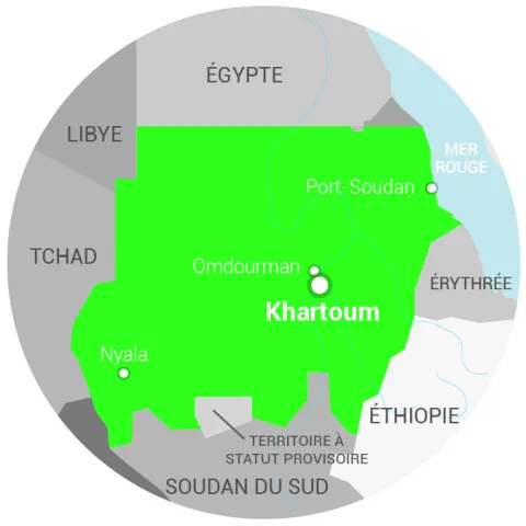 Carte Soudan