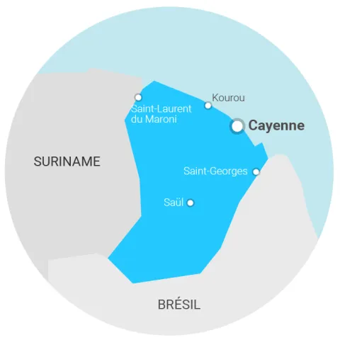 Carte Guyane