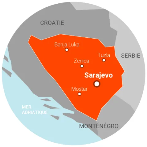 Carte Bosnie Herzégovine