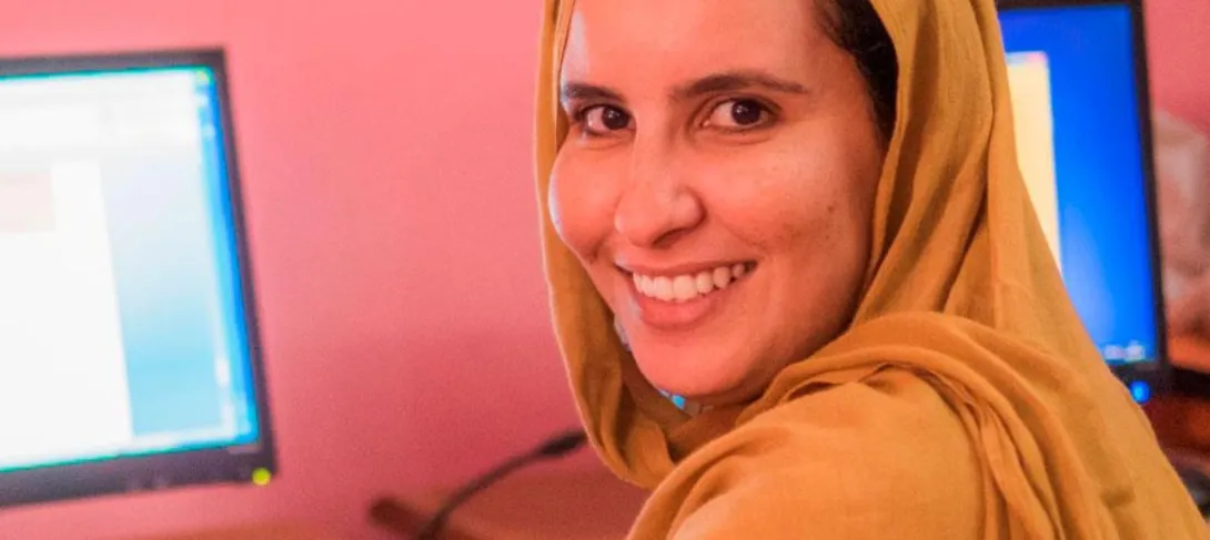 Cap insertion, femme, ordinateur, Mauritanie