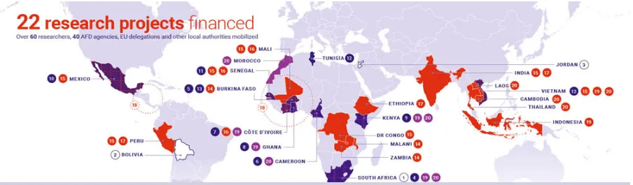 Research Facility Inequalities - Map of Projects